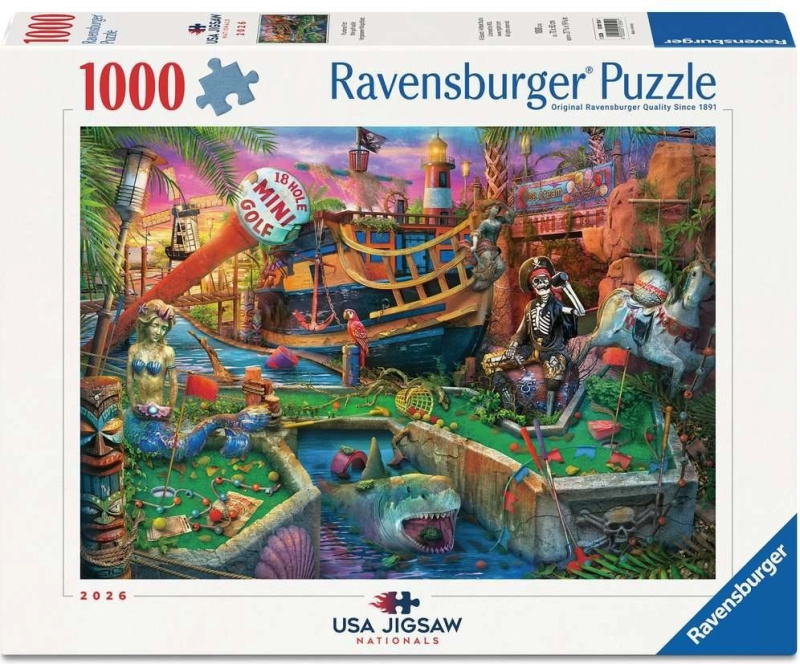 Ravensburger puzzle USA jigsaw nationals: Pirátský minigolf 1000 dílků