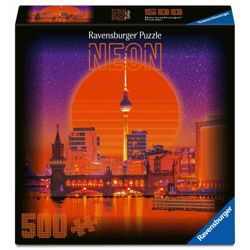 Čtvercové puzzle Ravensburger 500 dílků Neon: Berlín