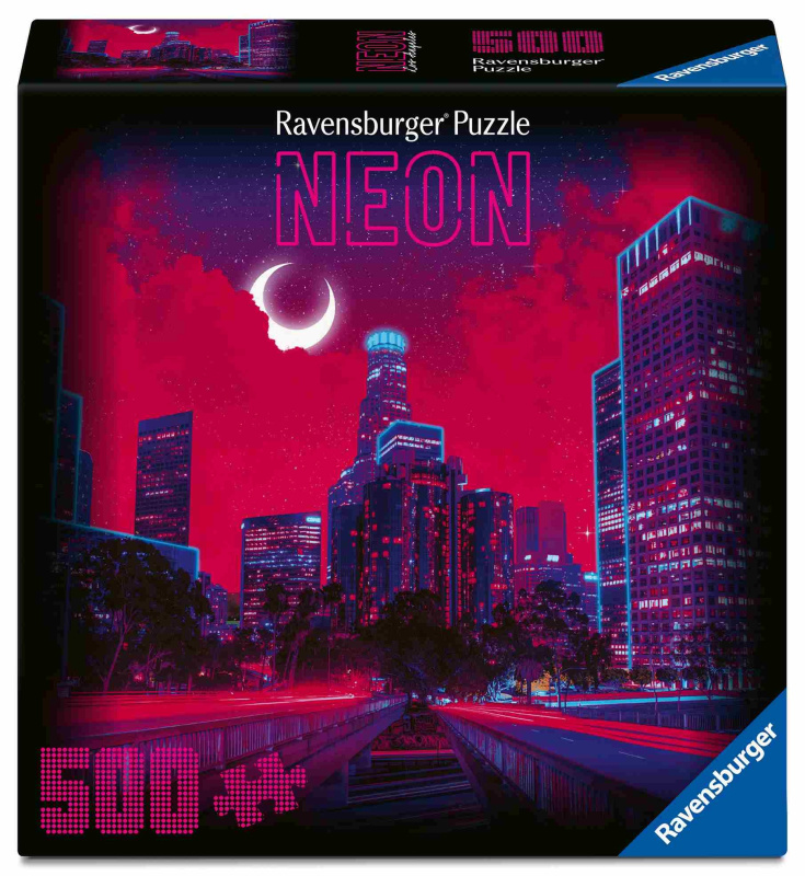 Čtvercové puzzle Ravensburger 500 dílků Neon: Los Angeles