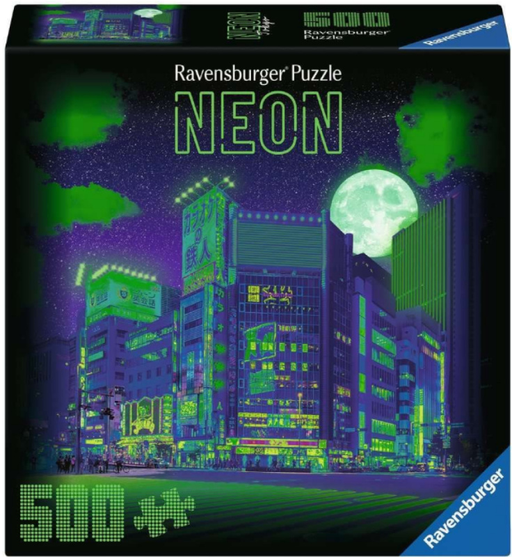 Čtvercové puzzle Ravensburger 500 dílků Neon: Tokio