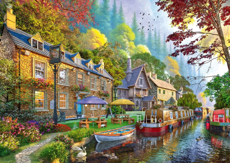 Puzzle RAVENSBURGER Pobřežní ulička 1000 dílků