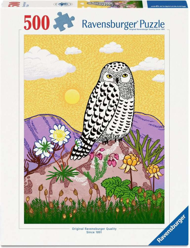 Puzzle Ravensburger 500 dílků Sovice sněžní