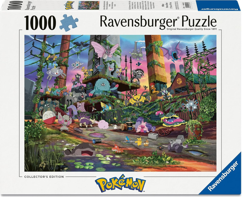 Puzzle Ravensburger 1000 dílků Pokémon: Jolteon and Reclaimed Power Plant (Collector's Edition 2)
