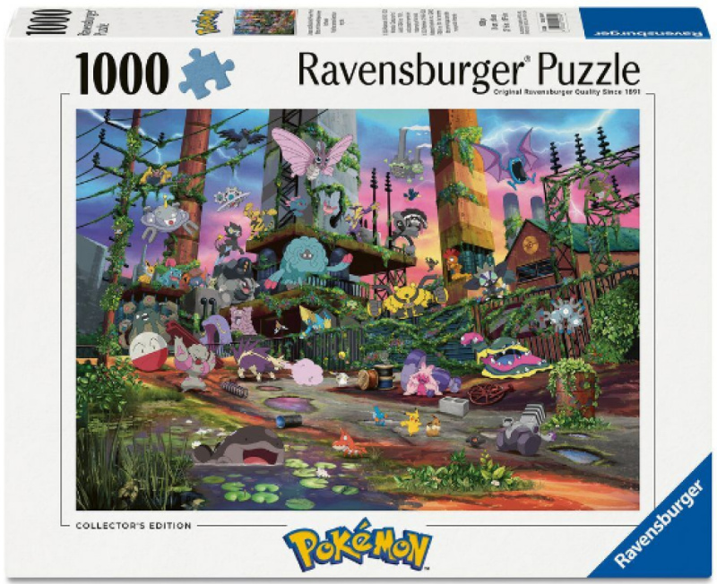 Puzzle Ravensburger 1000 dílků Pokémon: Jolteon and Reclaimed Power Plant (Collector's Edition 2)