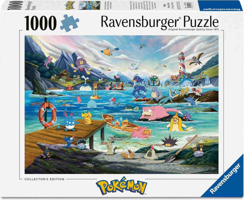 Puzzle Ravensburger 1000 dílků Pokémon: Vaporeon and Temperate Marine (Collector's Edition 3)