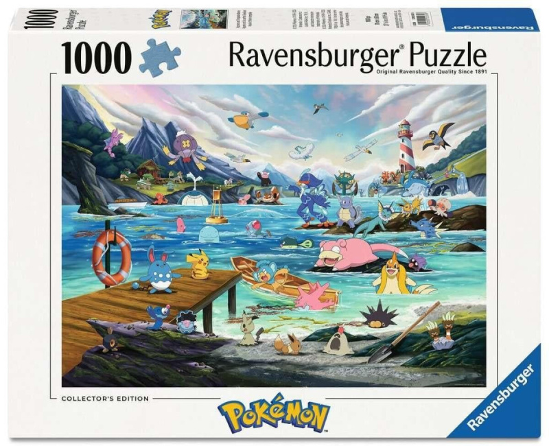 Puzzle Ravensburger 1000 dílků Pokémon: Vaporeon and Temperate Marine (Collector's Edition 3)