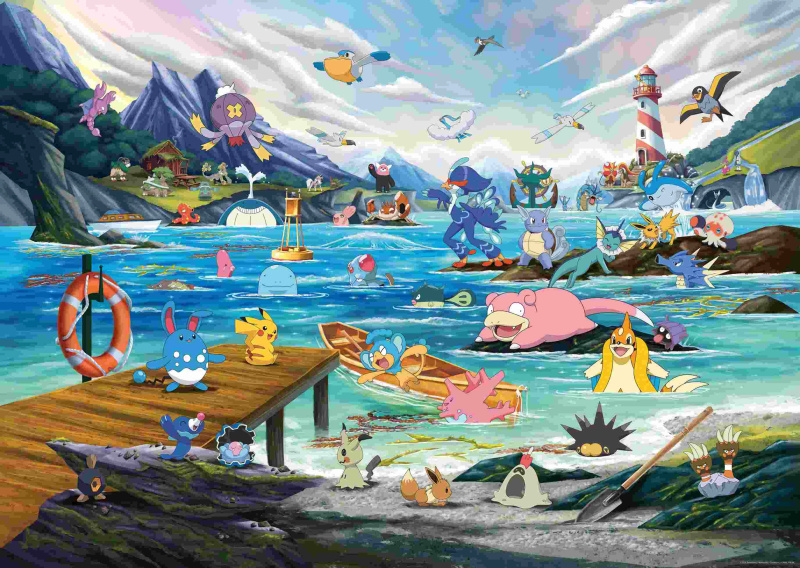 Puzzle Ravensburger 1000 dílků Pokémon: Vaporeon and Temperate Marine (Collector's Edition 3)