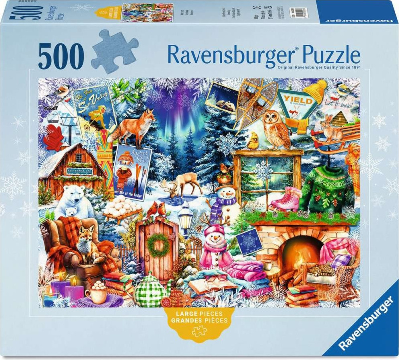 Puzzle Ravensburger 500 větších dílků Mrazivá zima