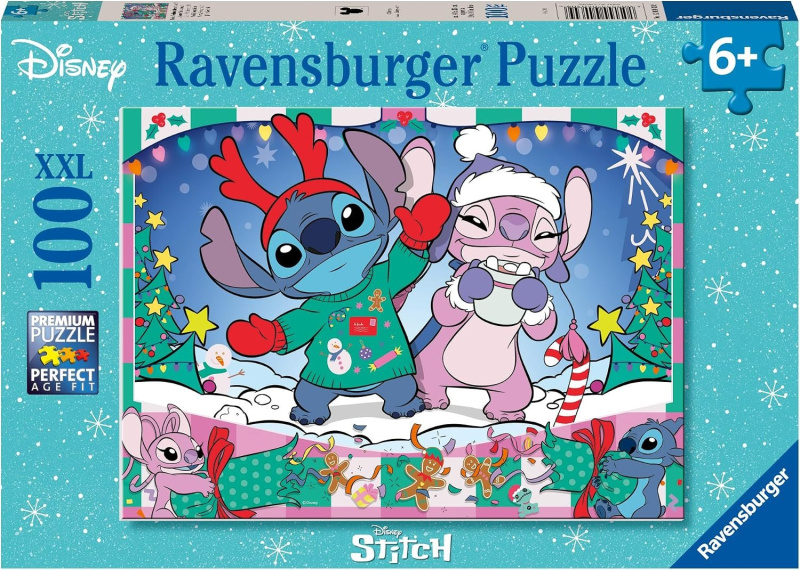 Puzzle 100 dílků Stitch Vánoce Disney