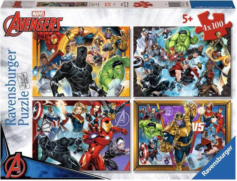 Ravensburger puzzle Marvel: Avengers 4x100 dílků