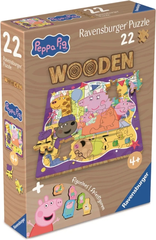 Dřevěné puzzle PEPPA PIG 22 dílků – Ravensburger