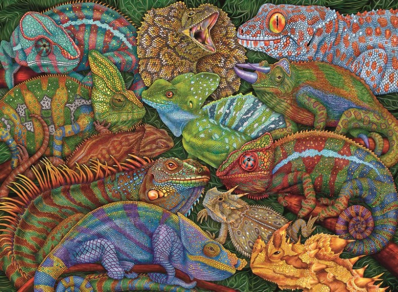Ravensburger puzzle Úžasní plazi 300 dílků