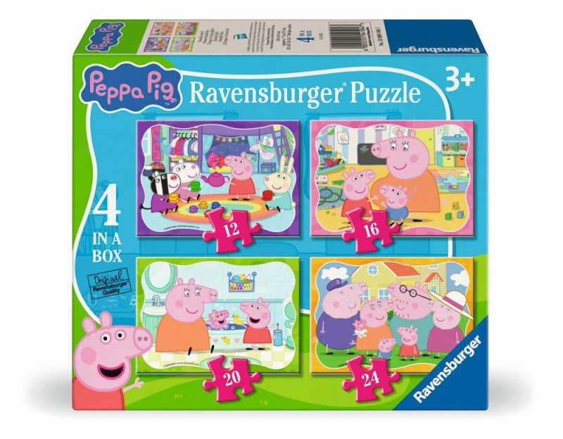Puzzle 4v1 Prasátko Peppa