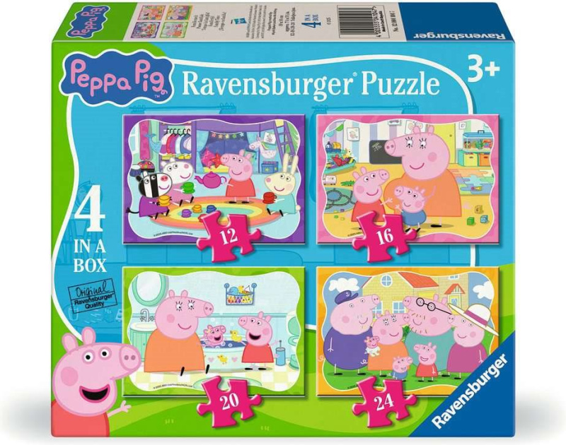 Puzzle 4v1 Prasátko Peppa