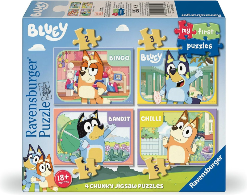 Ravensburger Moje první puzzle Bluey 2/3/4/5 dílků