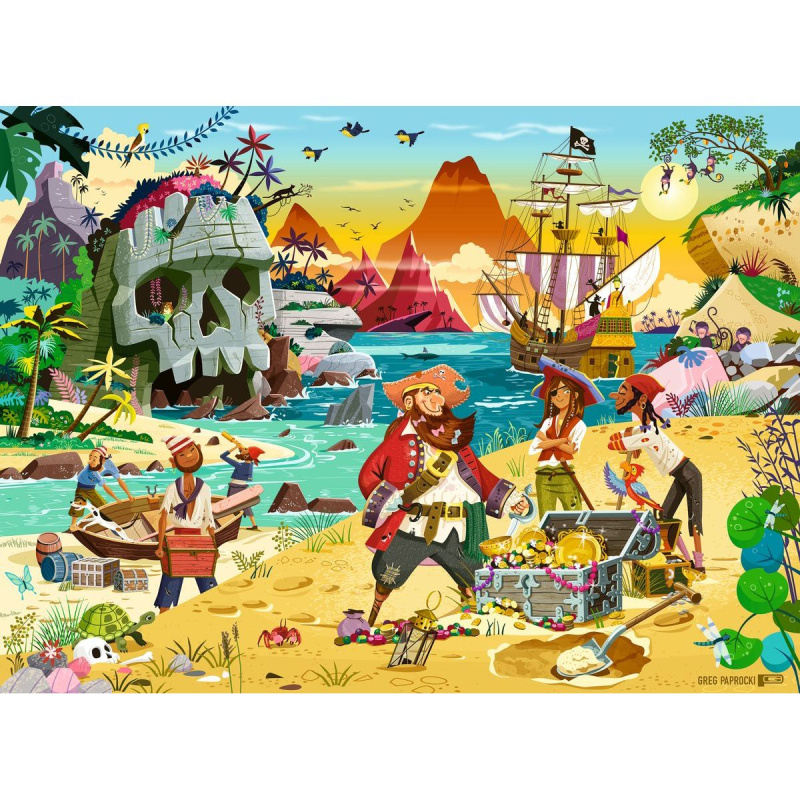 RAVENSBURGER Dobrodružství pirátů XXL 100 dílků