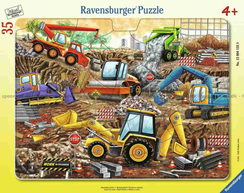Ravensburger puzzle Stavební stroje - 35 dílků