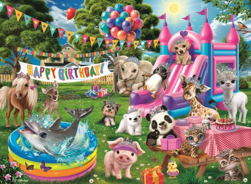 RAVENSBURGER Zvířecí narozeninová párty XXL 100 dílků
