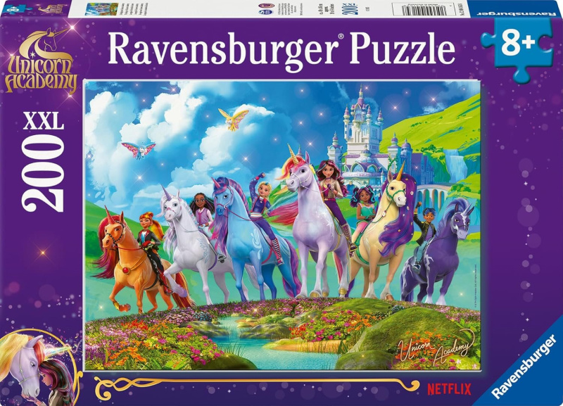 puzzle XXL 200 dílků RAVENSBURGER – UNICORN ACADEMY (Akademie jednorožců)