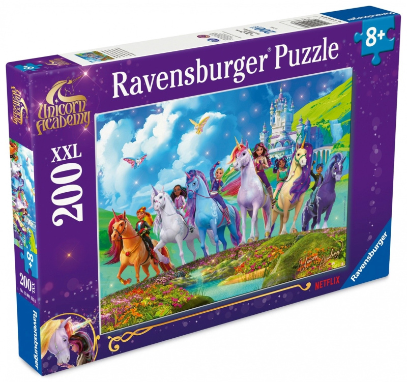 puzzle XXL 200 dílků RAVENSBURGER – UNICORN ACADEMY (Akademie jednorožců)