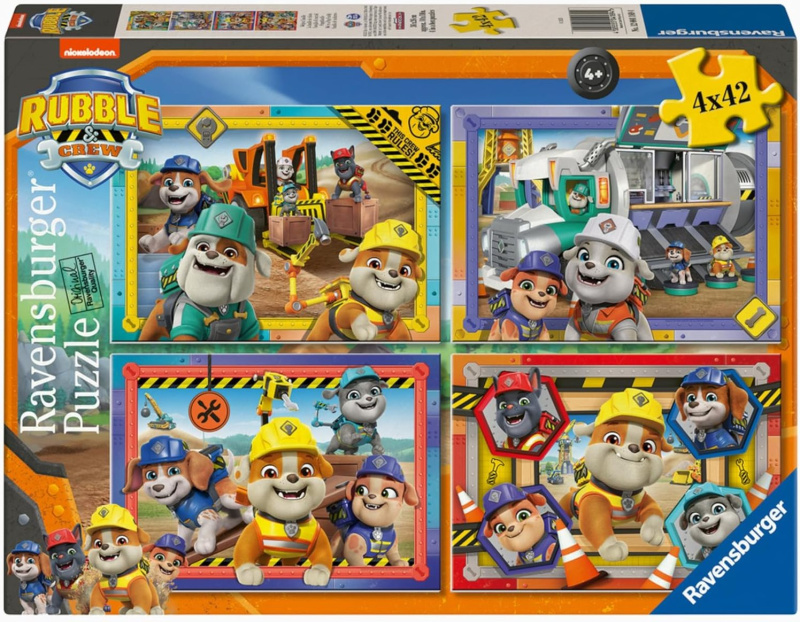 Ravensburger puzzle Rubble a jeho parta 4×42 dílků