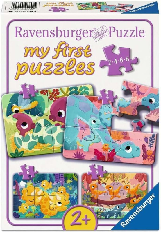 Moje první puzzle Ravensburger 4v1 Dinosauří kamarádi 2+4+6+8 dílků