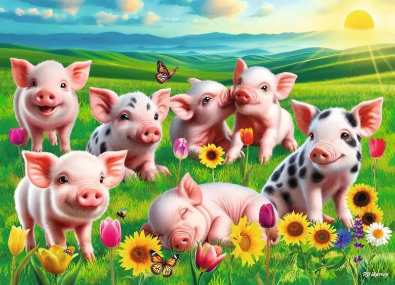 Ravensburger Puzzle rozkošná selátka 60 dílků