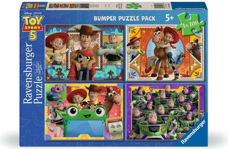 Ravensburger puzzle Toy Story: Příběh hraček 5 – 4x100 dílků