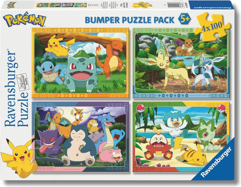Ravensburger Pokémon Puzzle 4x100 dílků