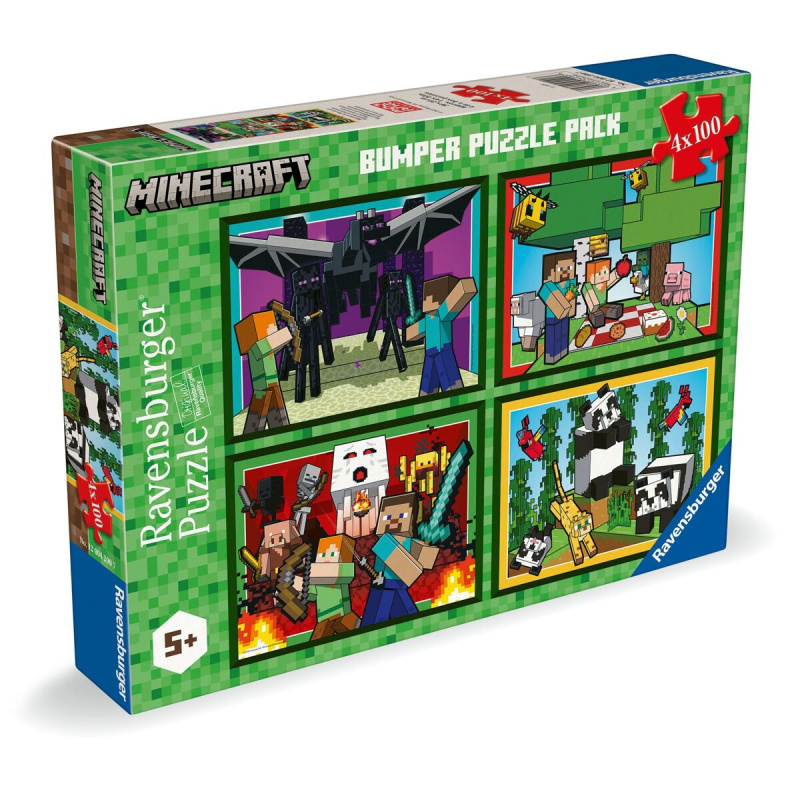 Ravensburger puzzle Minecraft 4x100 dílků