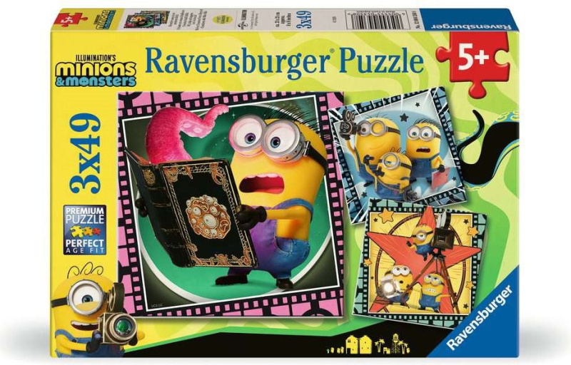 Ravensburger puzzle Mimoni a monstra 3x49 dílků