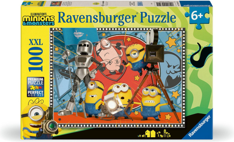 Puzzle pro děti Ravensburger 100 dílků XXL Mimoni a monstra