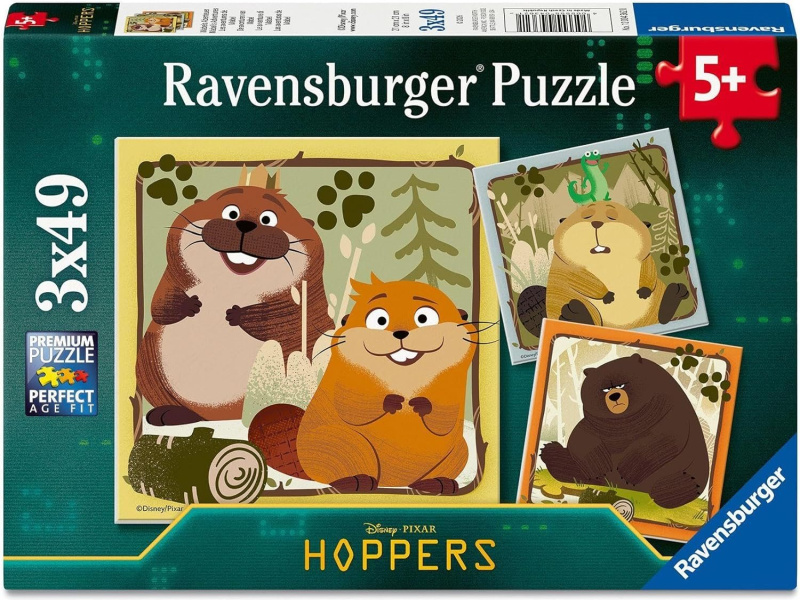 Puzzle pro děti Ravensburger 3x49 dílků Na skok do divočiny