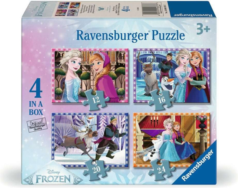 Puzzle pro děti Ravensburger sada 4v1 Ledové království 12,16,20,24 dílků