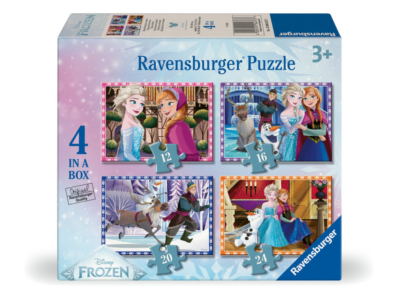Puzzle pro děti Ravensburger sada 4v1 Ledové království 12,16,20,24 dílků