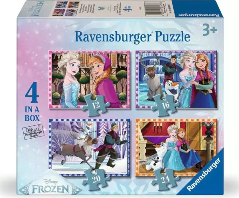 Puzzle pro děti Ravensburger sada 4v1 Ledové království 12,16,20,24 dílků