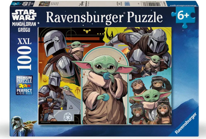 Puzzle pro děti Ravensburger 100 dílků XXL Star Wars Mandalorian a Grogu