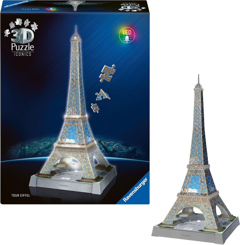 Ravensburger Iconics: Eiffelova věž (Noční edice)