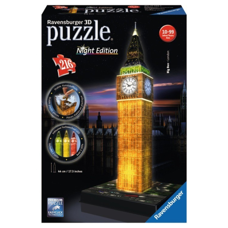 Ravensburger Iconics: Big Ben (Noční edice)