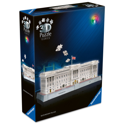 Ravensburger Iconics: Buckinghamský palác (Noční edice) 3D 260 dílků