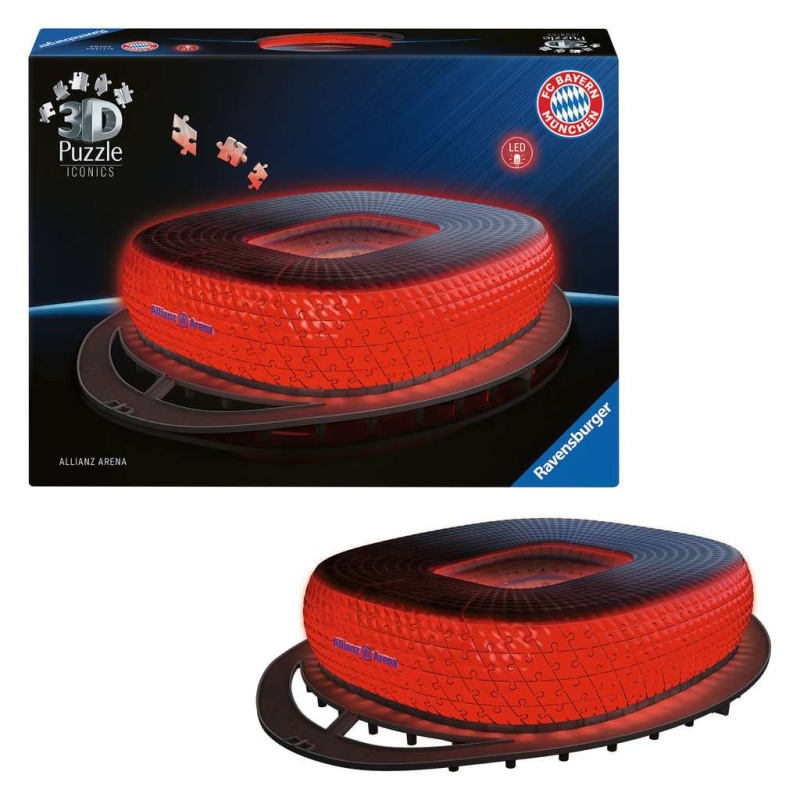 Ravensburger Iconics: Allianz Arena (Noční edice) 3D Puzzle 264 dílků