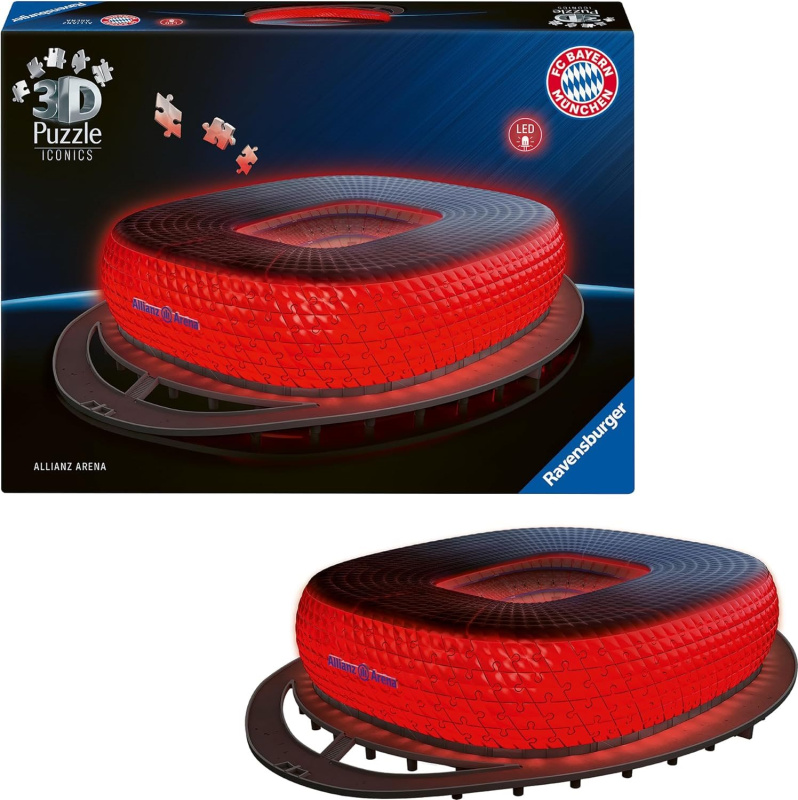 Ravensburger Iconics: Allianz Arena (Noční edice) 3D Puzzle 264 dílků