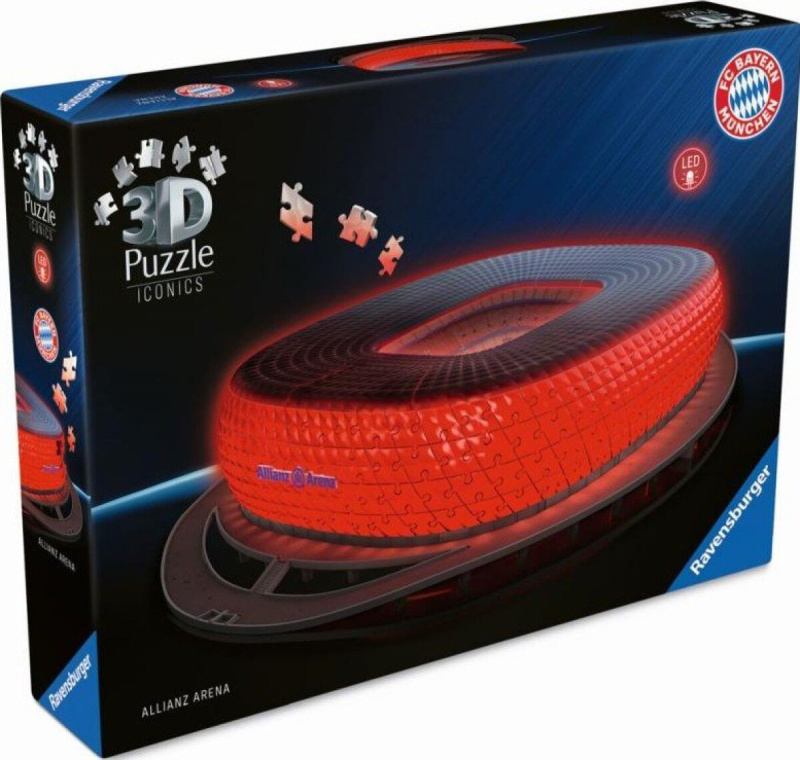 Ravensburger Iconics: Allianz Arena (Noční edice) 3D Puzzle 264 dílků