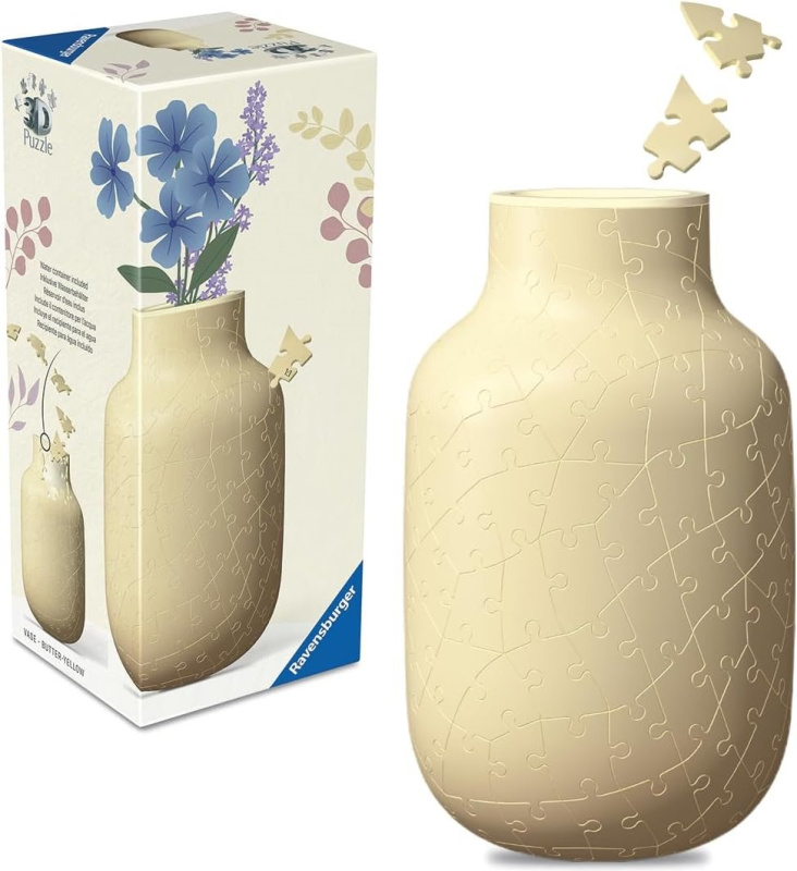 3D puzzle Ravensburger  Váza - máslově žlutá 162 dílků
