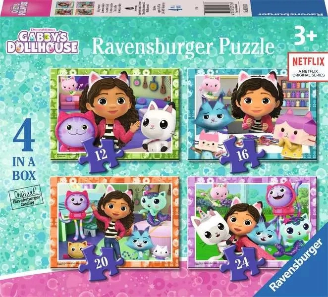RAVENSBURGER Gábinin kouzelný domek 4v1 12 16 20 24 dílků