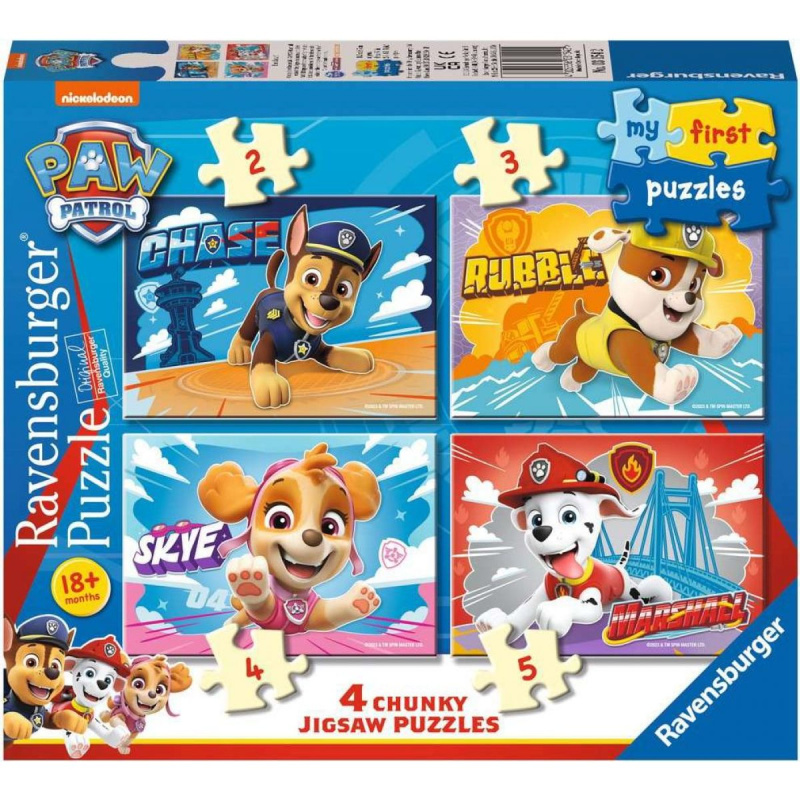 Moje první puzzle Tlapková patrola 2/3/4/5 dílků