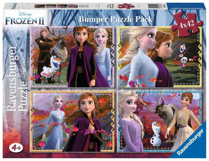 RAVENSBURGER Puzzle Ledové království 2: Osud čeká 4x42 dílků