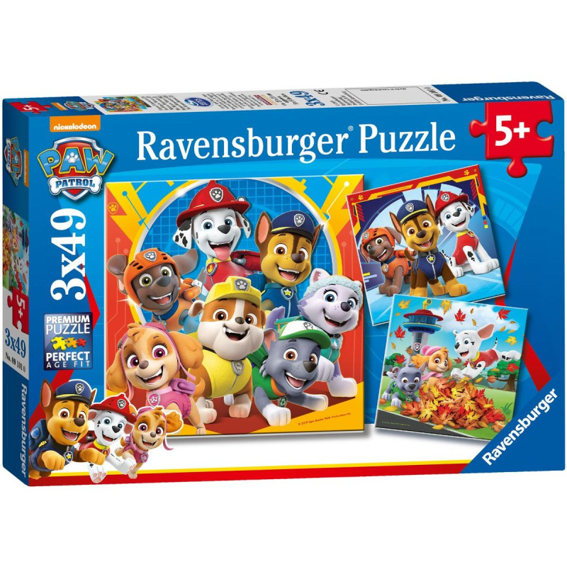Puzzle 3x49 prvků Psi hlídka