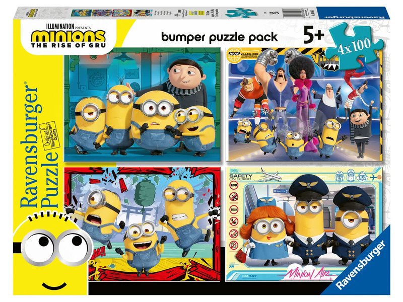 RAVENSBURGER Puzzle Mimoni 2: Padouch přichází 4x100 dílků