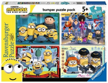 RAVENSBURGER Puzzle Mimoni 2: Padouch přichází 4x100 dílků